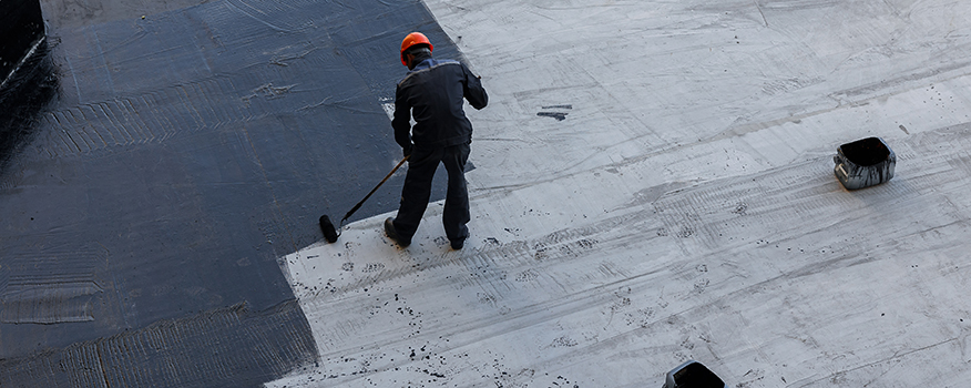 applying commercial roof coating to a commercial roof in kearney