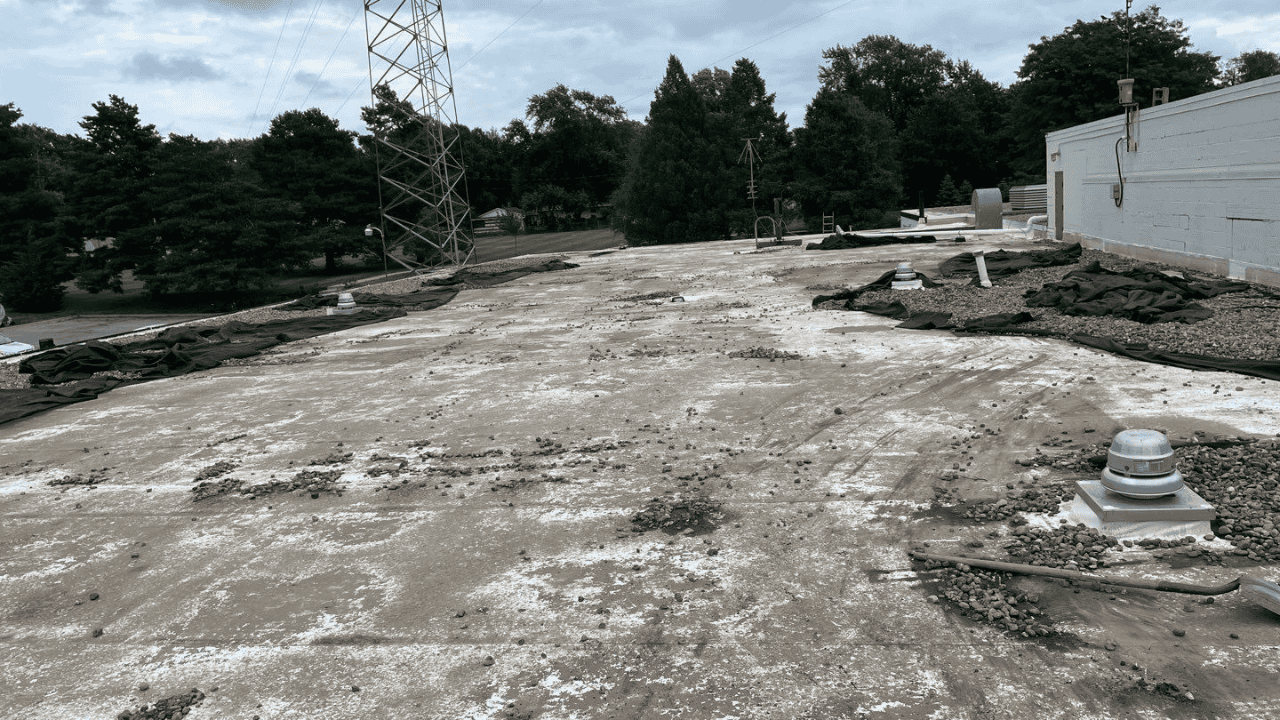 Tillotson Enterprises Blog Photos damaged commercial flat roof in nebraska