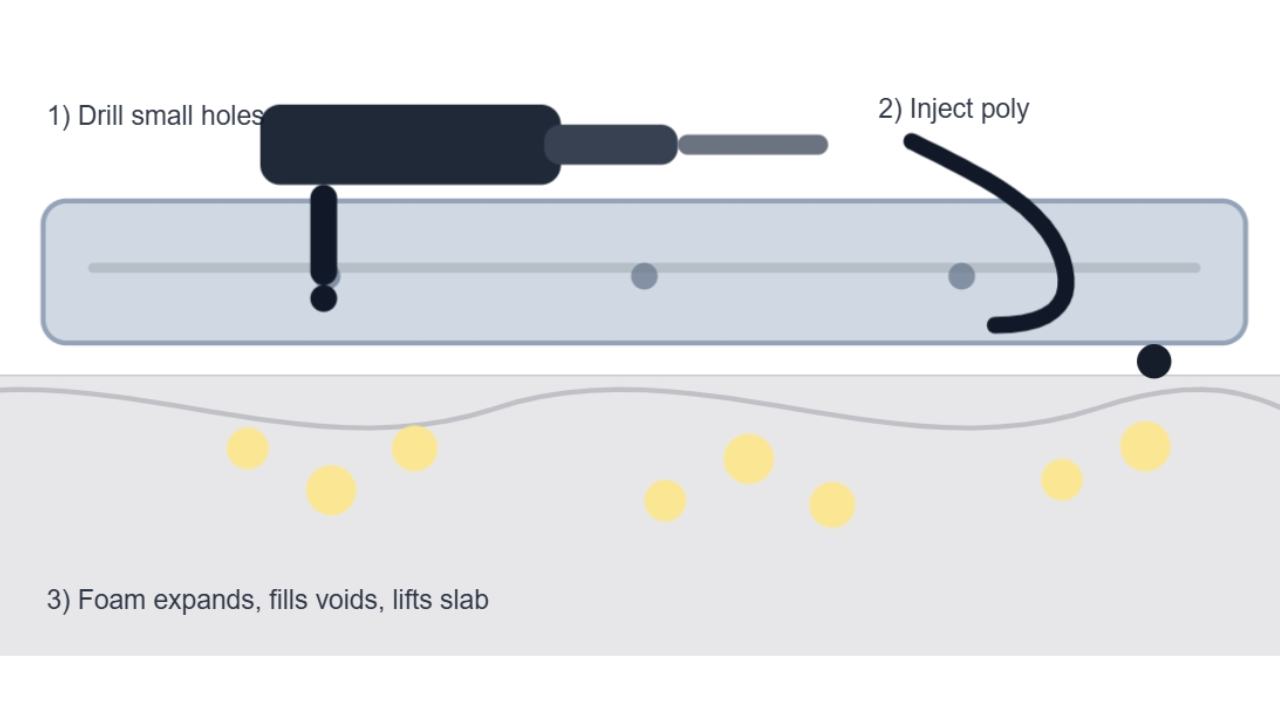 graphics showing Polyurethane foam injection