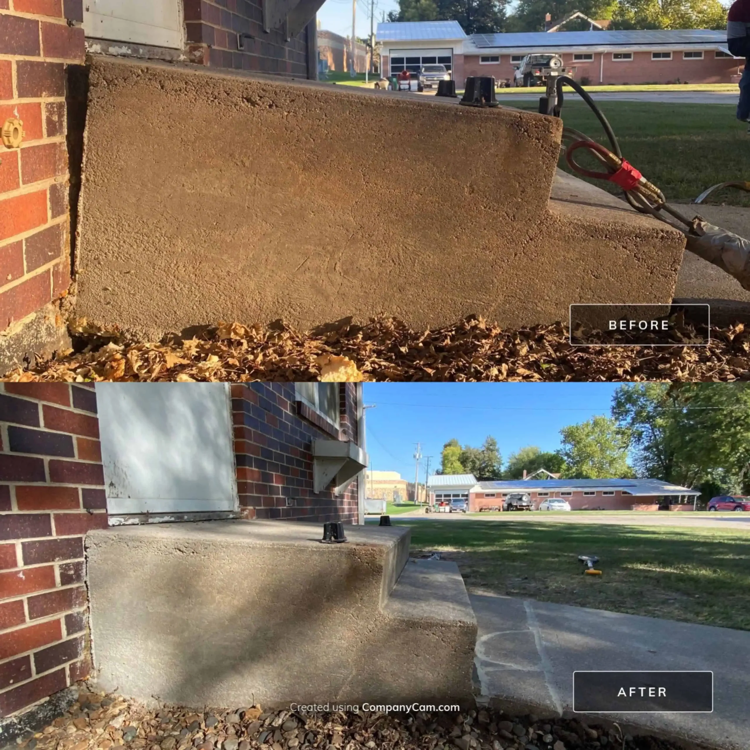 Tillotson concrete lifting before and after